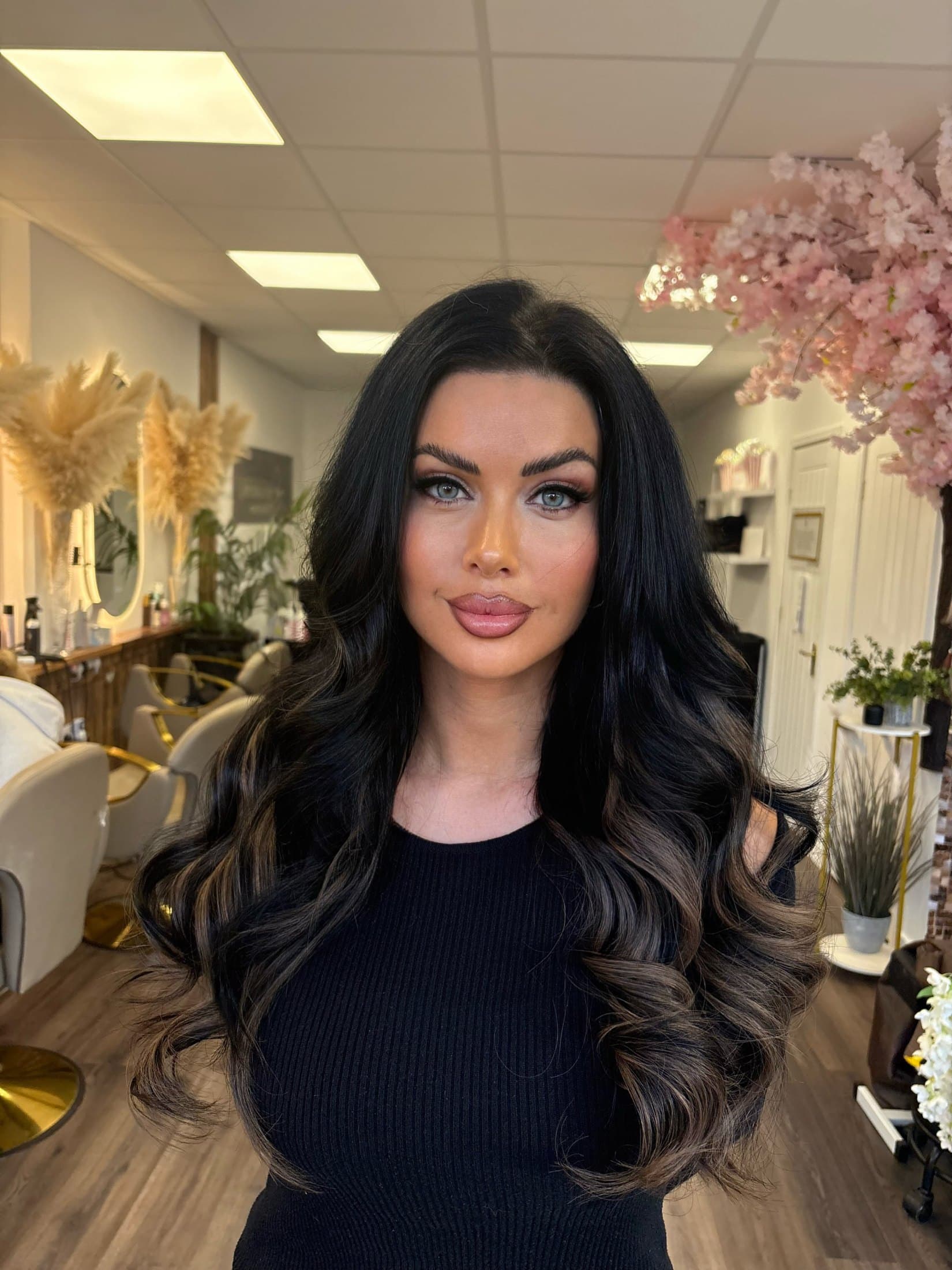 200g Beauty Works extensions in taupe and jet set black